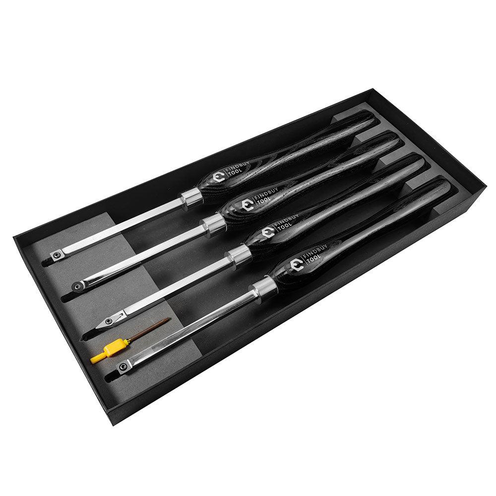 Carbide Woodturning Tool Set 4PC Mid Size - FindBuyTool