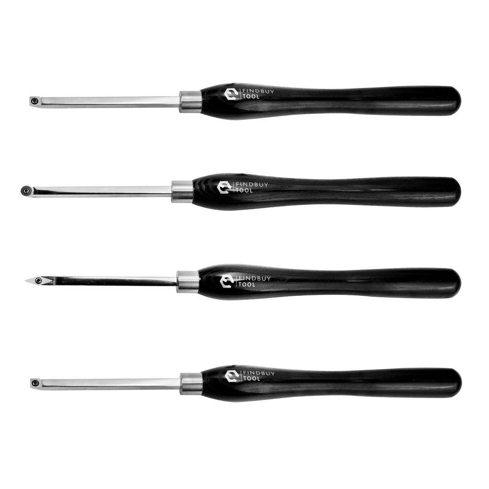 Carbide Woodturning Tool Set 4PC Mid Size - FindBuyTool