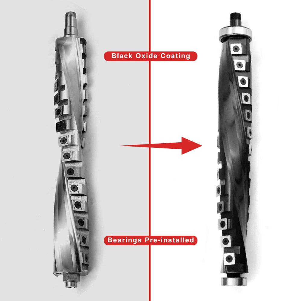 Helical Cutterhead for DeWalt DW734/DW733 12-1/2 Inch Planer, 2-Row