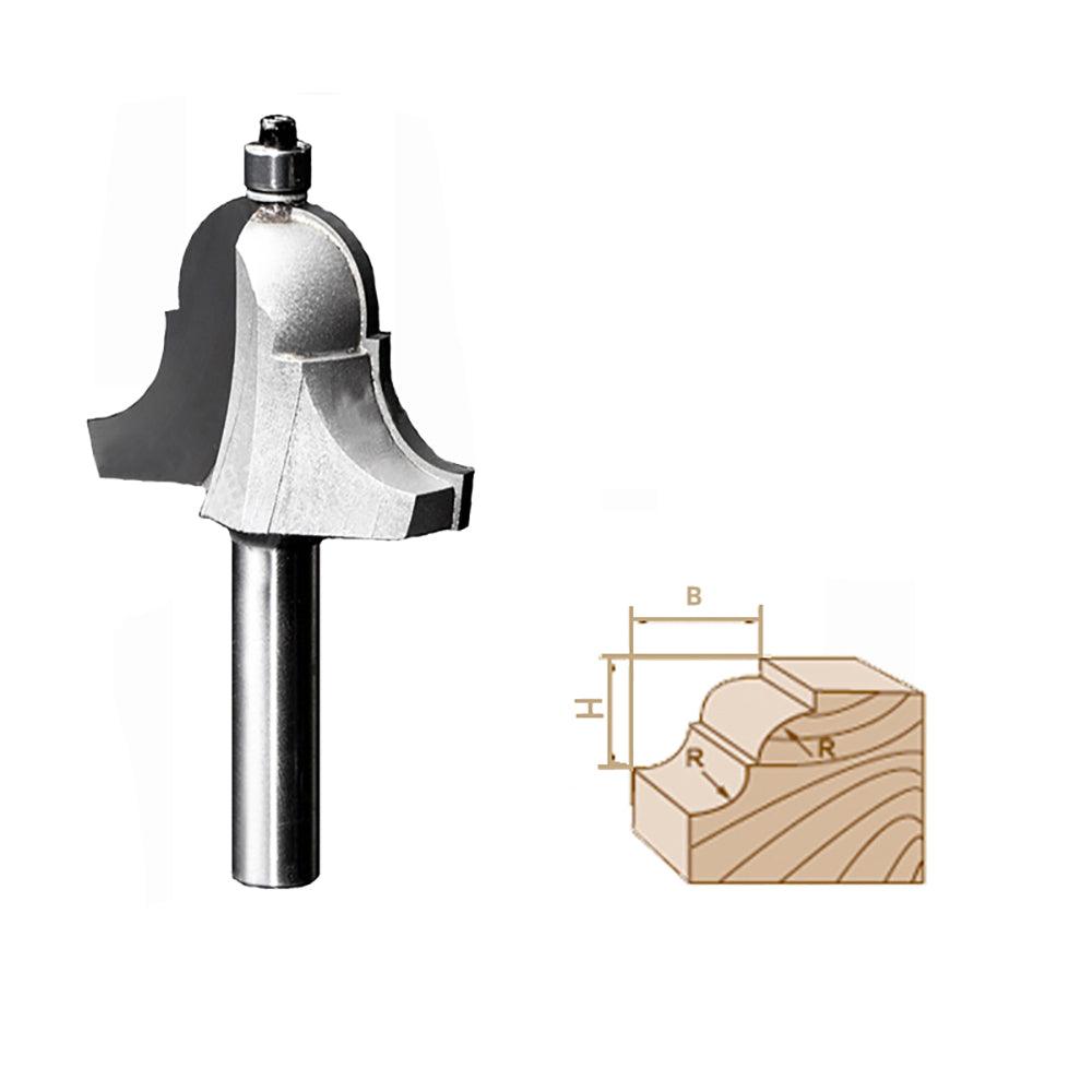 Double Roman Ogee Router Bit with Bearing - FindBuyTool