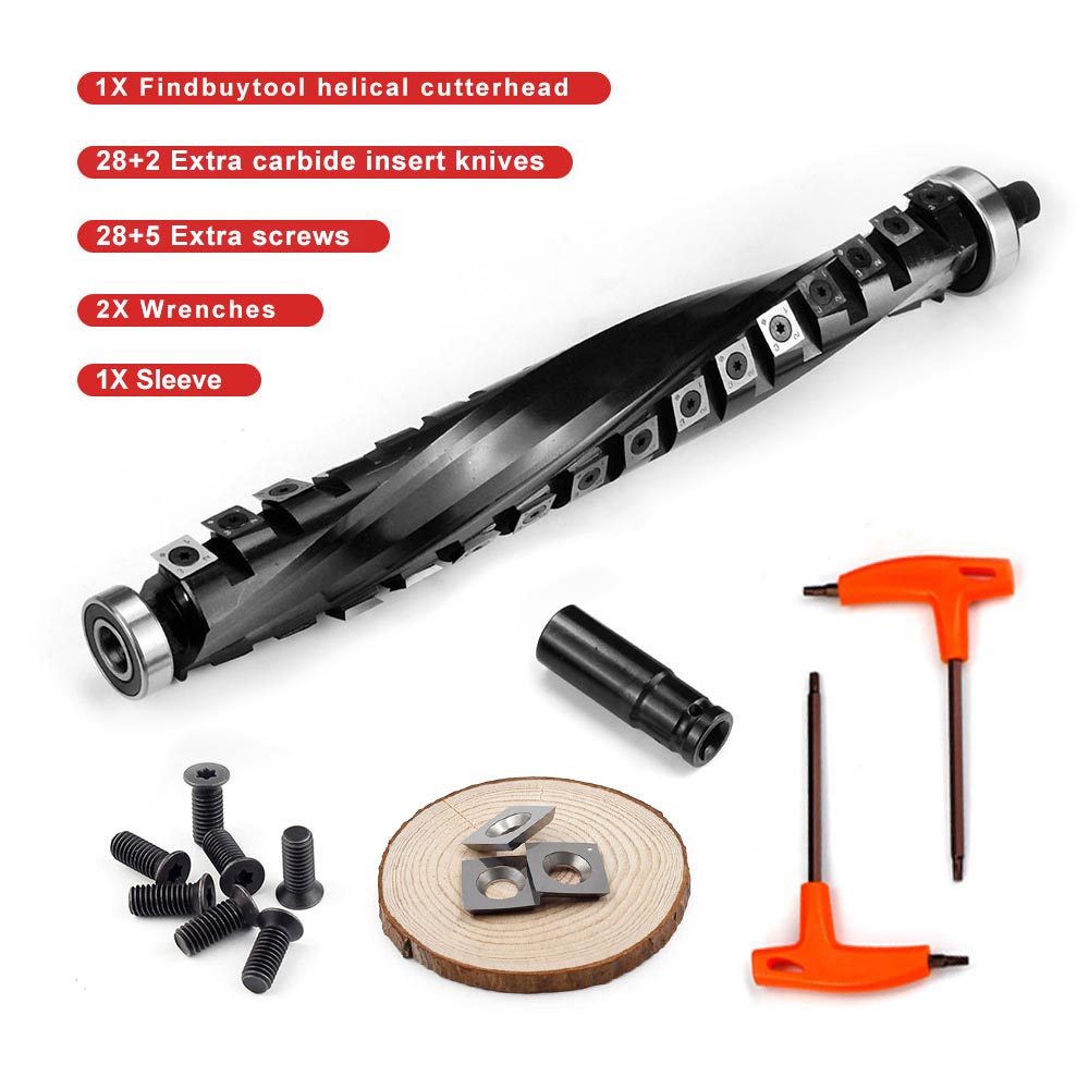 Helical Cutterhead for DeWalt DW734/DW733 12-1/2 Inch Planer, 2-Row