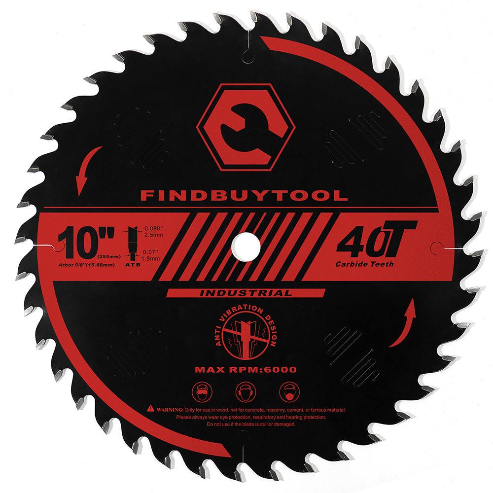 Findbuytool 10-Inch 40-Tooth Saw Blade for Table Saw, Miter Saw - FindBuyTool