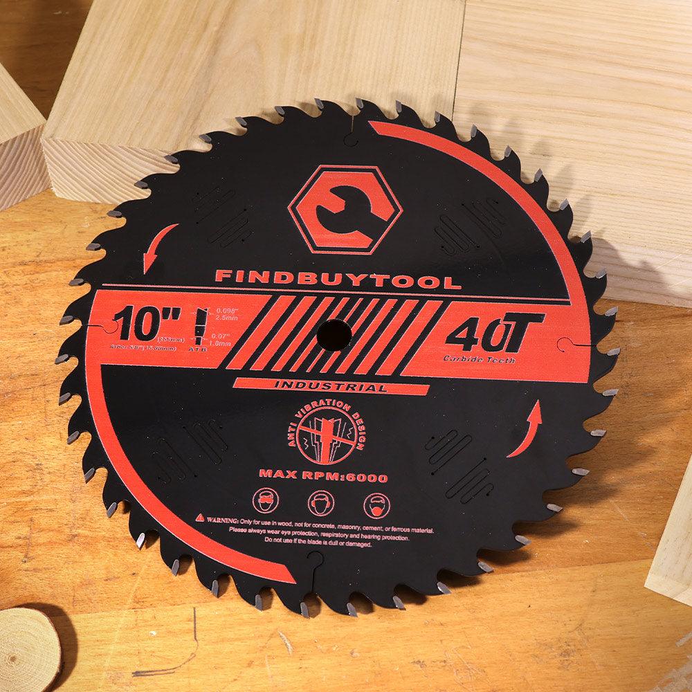 Findbuytool 10-Inch 40-Tooth Saw Blade for Table Saw, Miter Saw - FindBuyTool