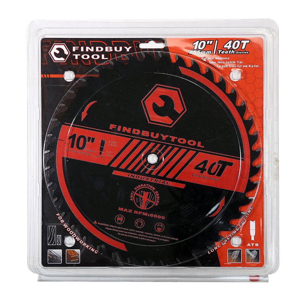 Findbuytool 10-Inch 40-Tooth Saw Blade for Table Saw, Miter Saw - FindBuyTool