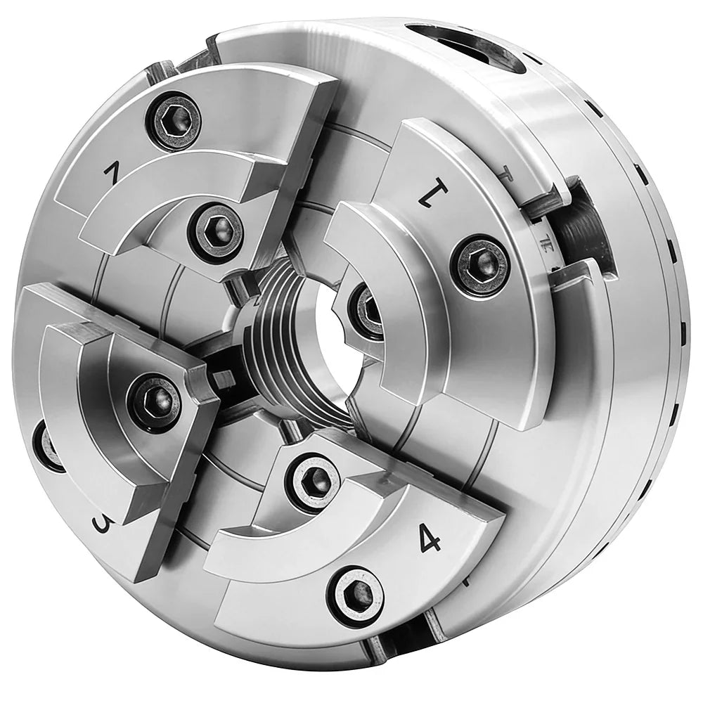 Precision 4-jaw lathe chuck for woodworking and metalworking projects