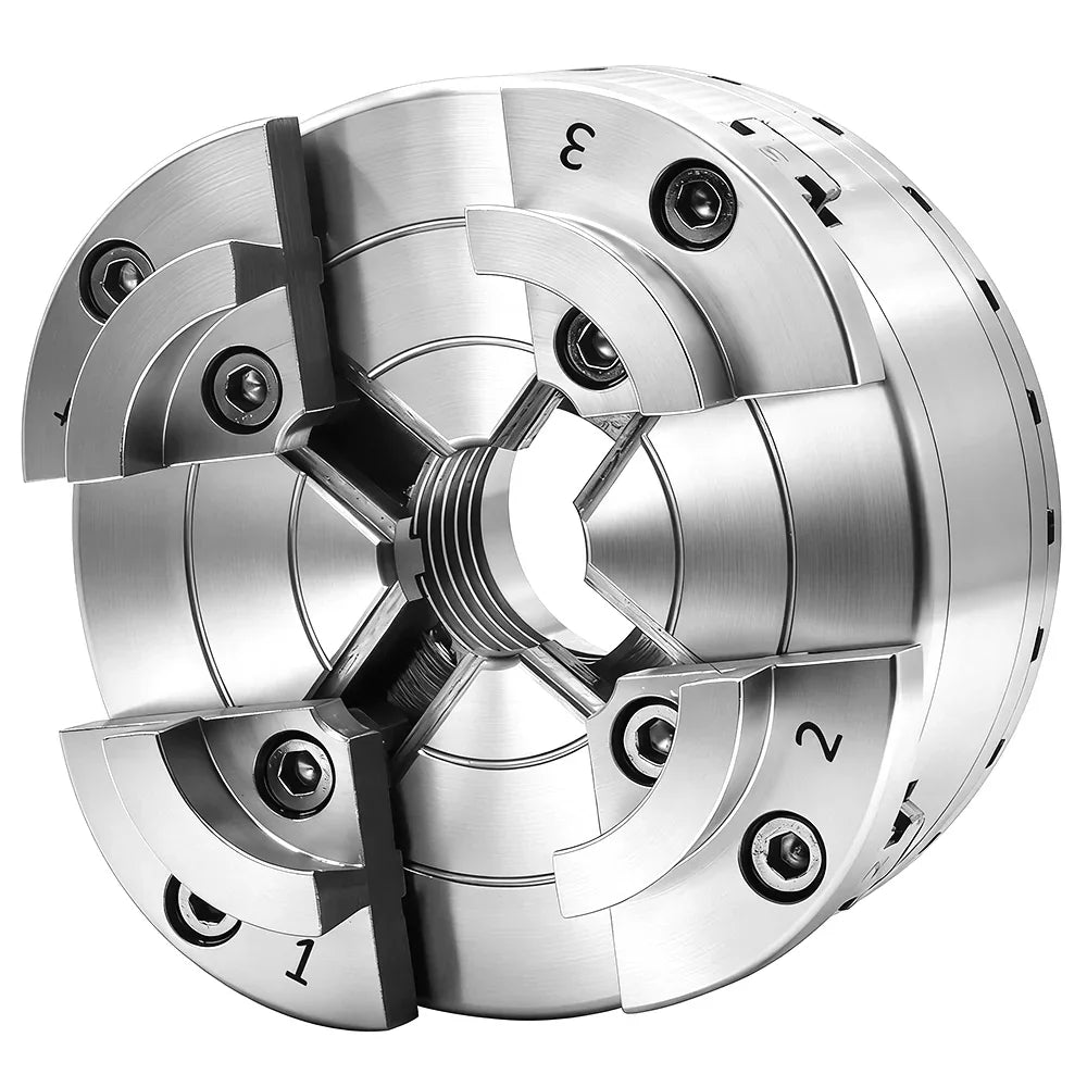 Precision 4-jaw lathe chuck for woodworking and metalworking projects