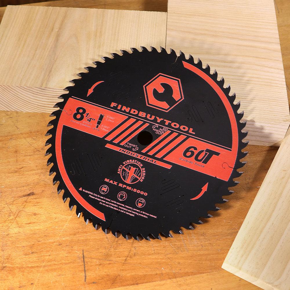 Findbuytool 8-1/4-inch 60-Tooth Saw Blade for Table Saw, Circular Saw - FindBuyTool