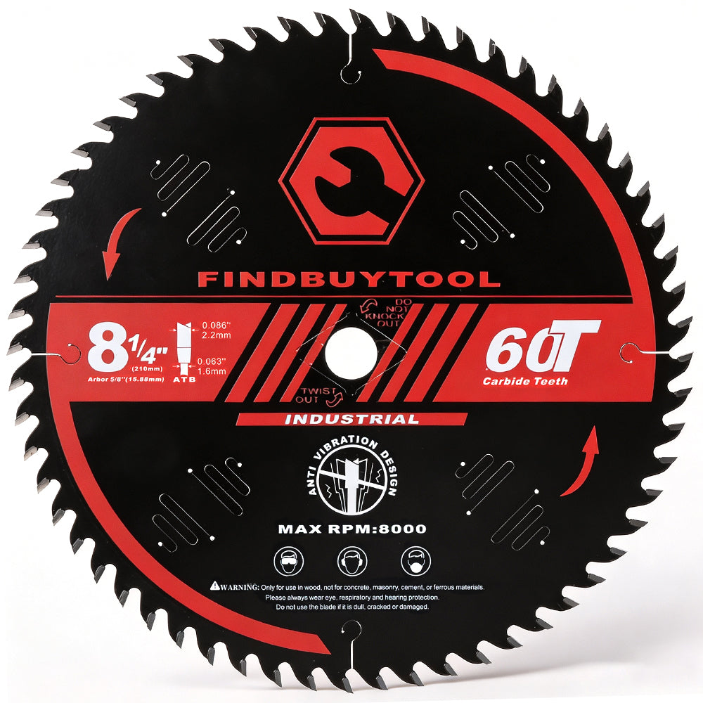 Findbuytool 8-1/4-Inch 60-Tooth Circular Saw Blade - FindBuyTool