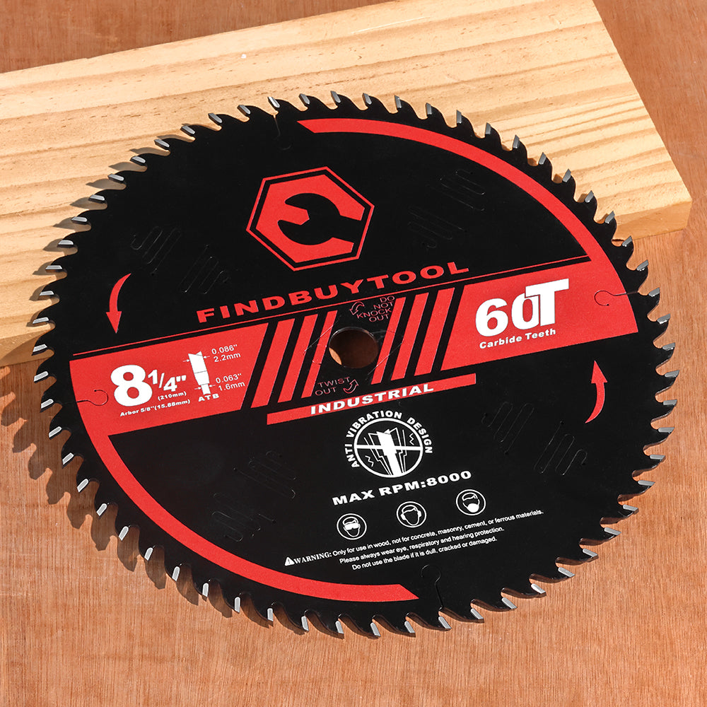 Findbuytool 8-1/4-Inch 60-Tooth Circular Saw Blade - FindBuyTool