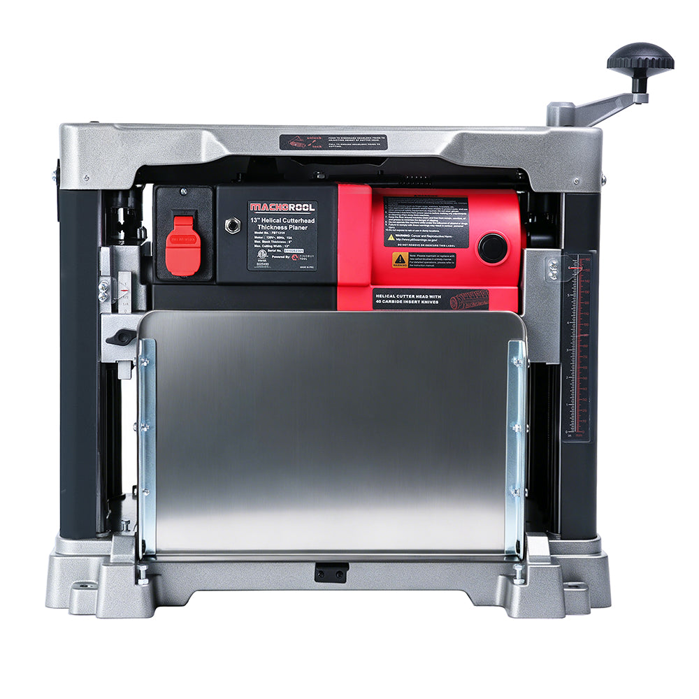 FindBuyTool Machorool® FB131H 13" Benchtop Wood Thickness Planer with Helical Cutterhead - FindBuyTool