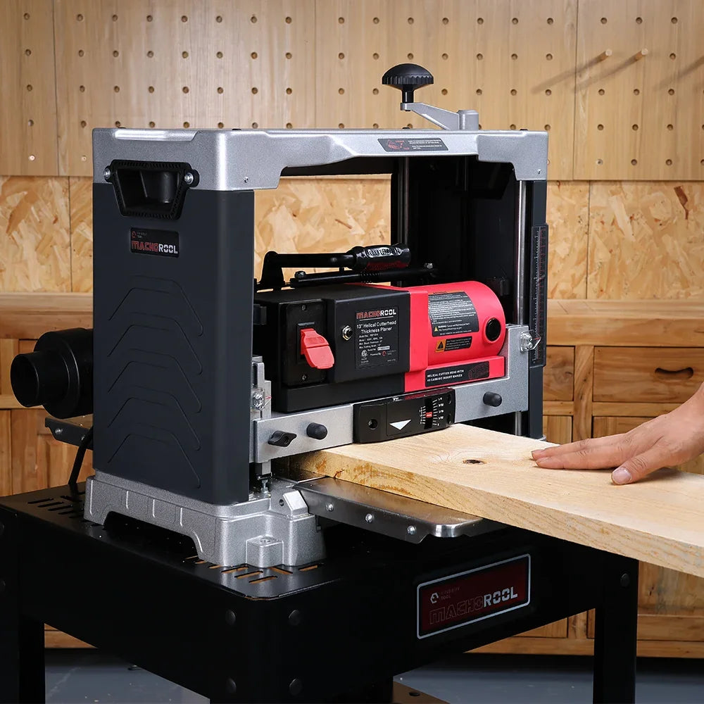 FindBuyTool Machorool® FB131H 13" Benchtop Wood Thickness Planer with Helical Cutterhead - FindBuyTool
