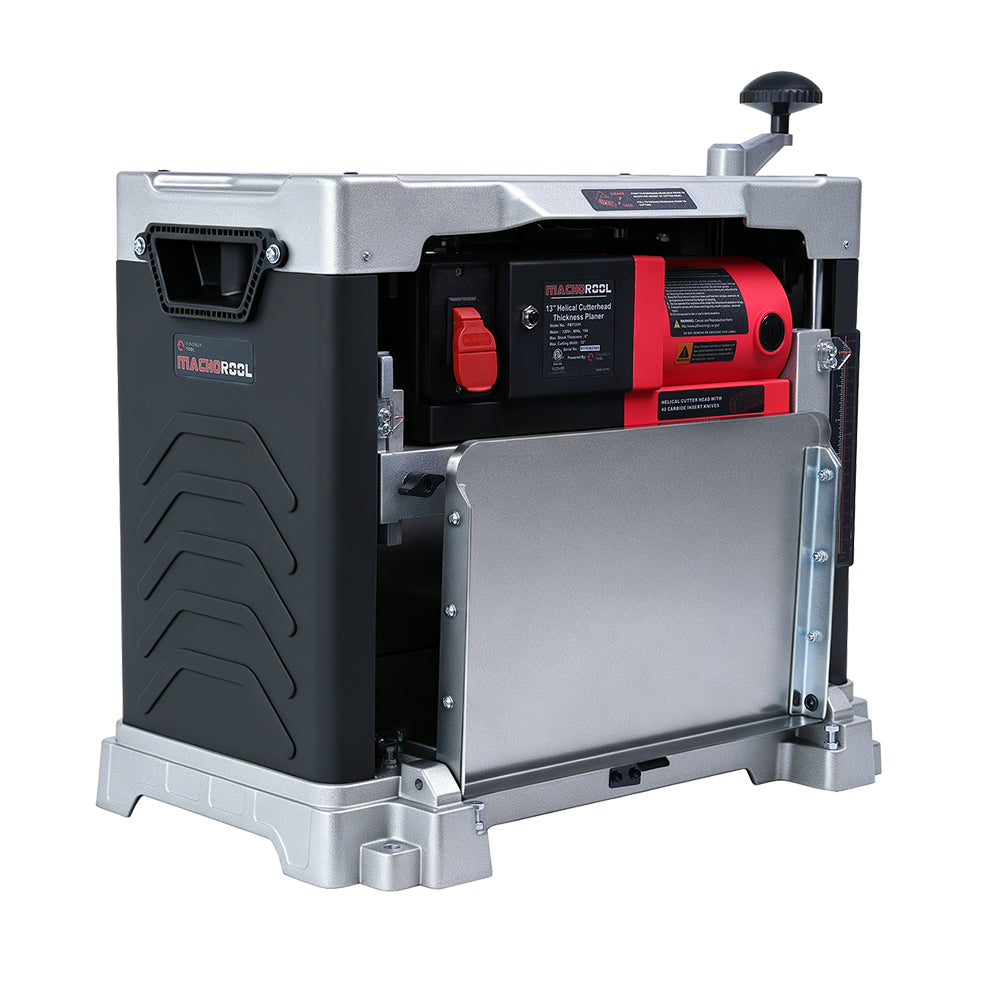 FindBuyTool Machorool® FB131H 13" Benchtop Wood Thickness Planer with Helical Cutterhead - FindBuyTool