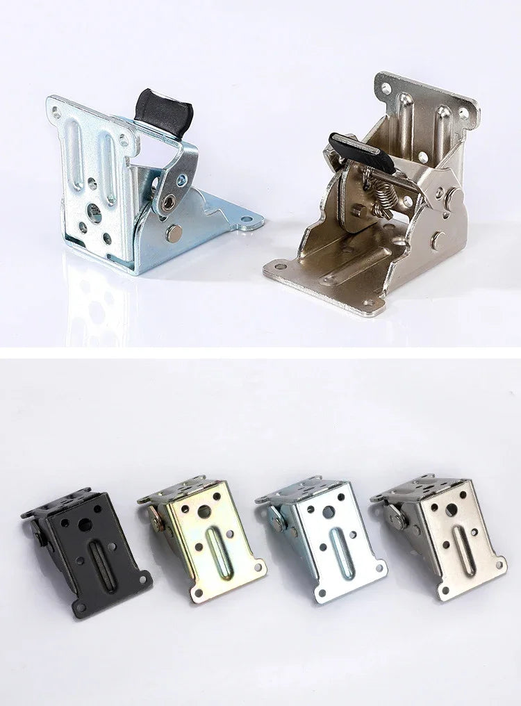 Metal cabinet latches in various colors for secure woodworking projects