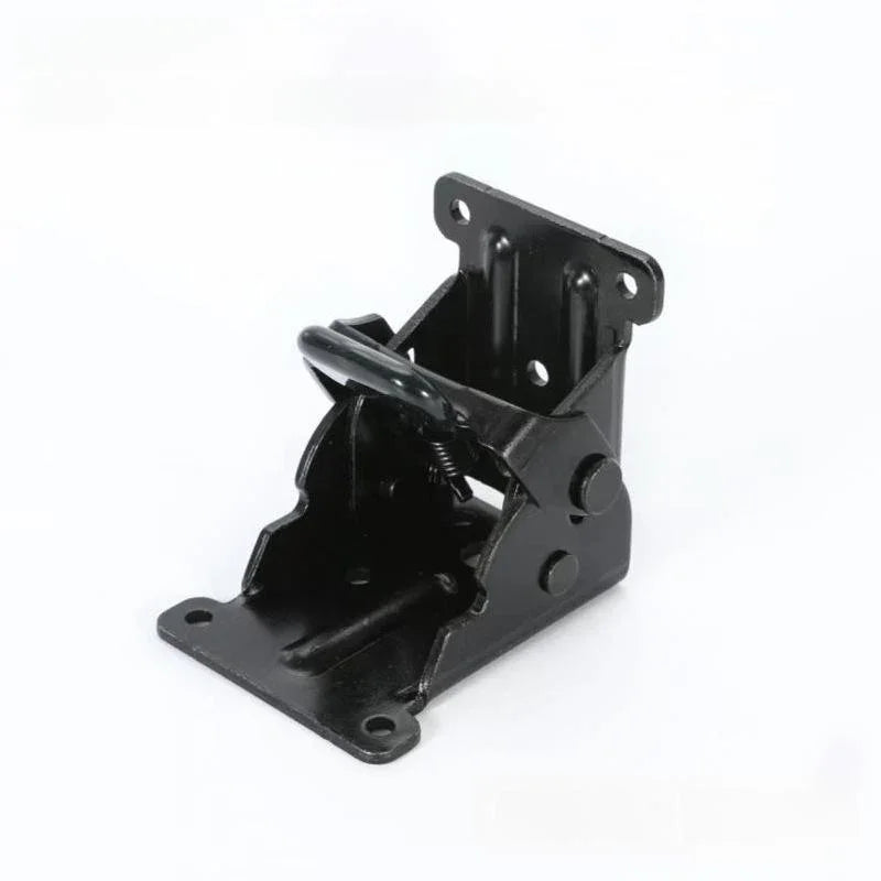 Black metal toggle clamp for woodworking projects, sturdy and reliable tool