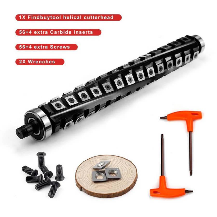 Helical Cutterhead for DeWalt DW735/DW735X/DW735-XE Thickness Planer, 4 Rows - FindBuyTool