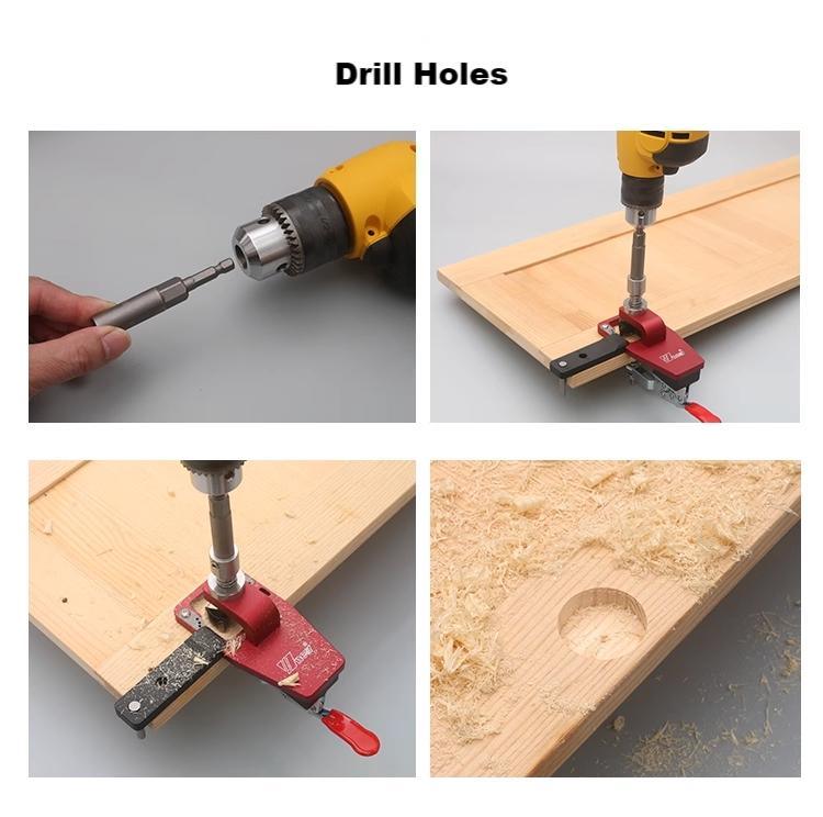 Hinge Hole Drill Guide Jig System - FindBuyTool