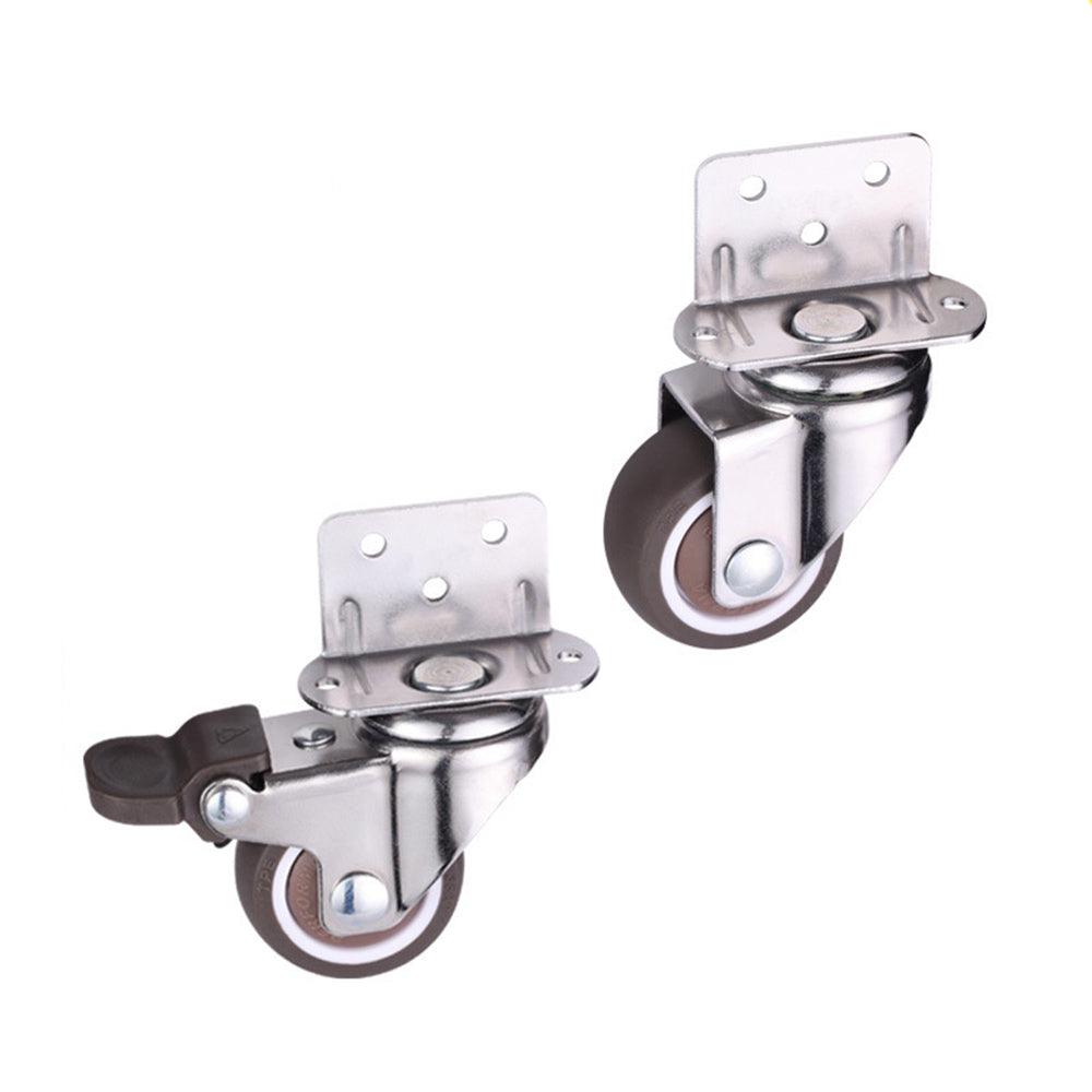 L-Shaped Rubber Caster Side Mount 4Pcs Set - FindBuyTool