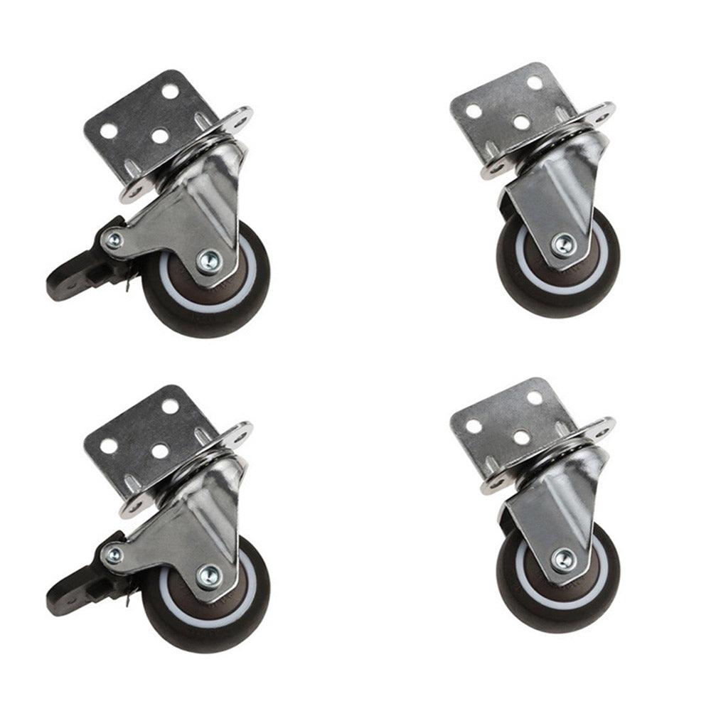 L-Shaped Rubber Caster Side Mount 4Pcs Set - FindBuyTool