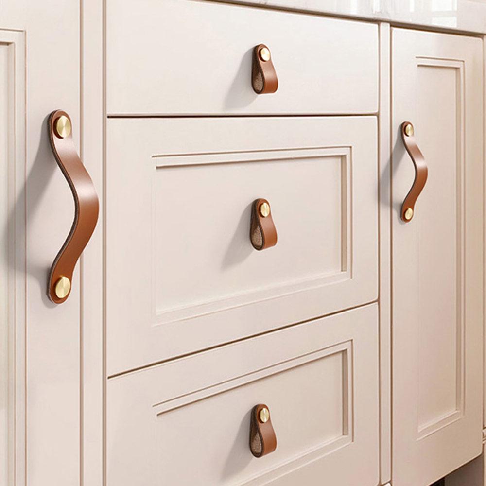 Leather Dresser Pull Handles for Cabinet Drawer - FindBuyTool