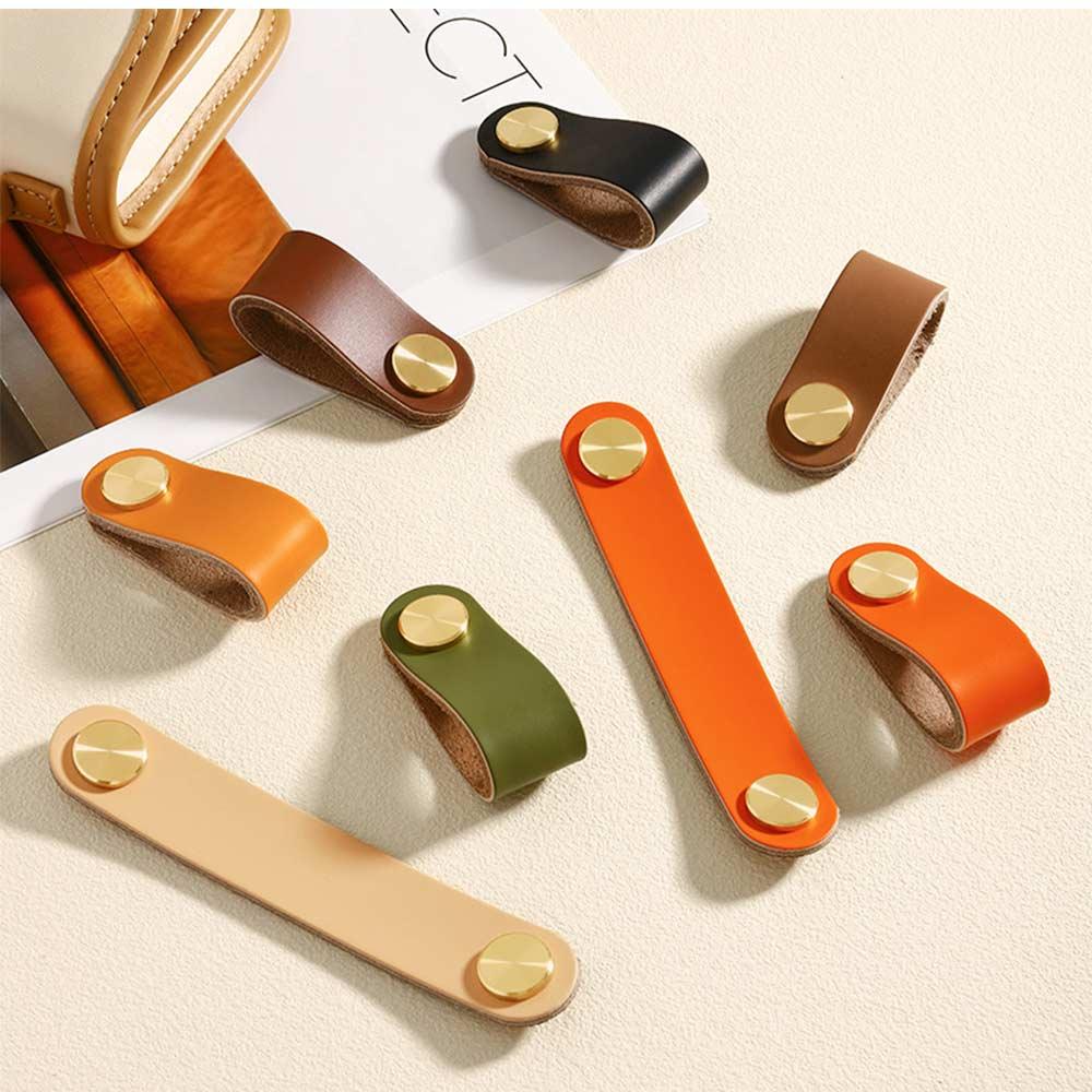 Leather Dresser Pull Handles for Cabinet Drawer - FindBuyTool