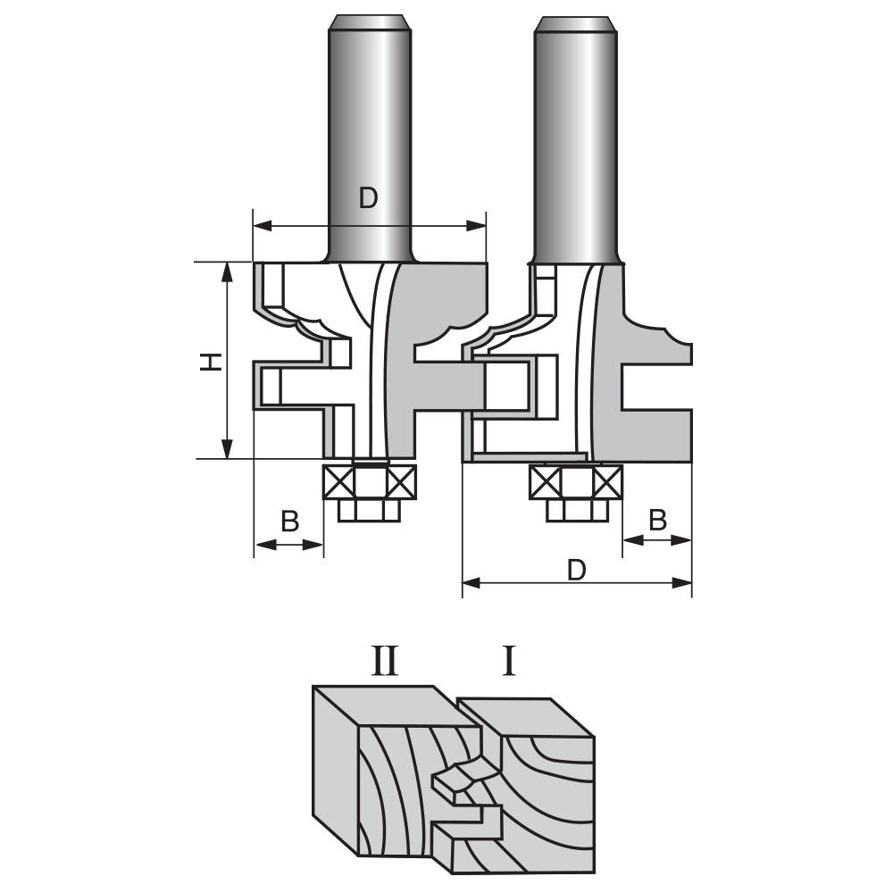 Ogee Stile and Rail Router Bits Set-1714 - FindBuyTool