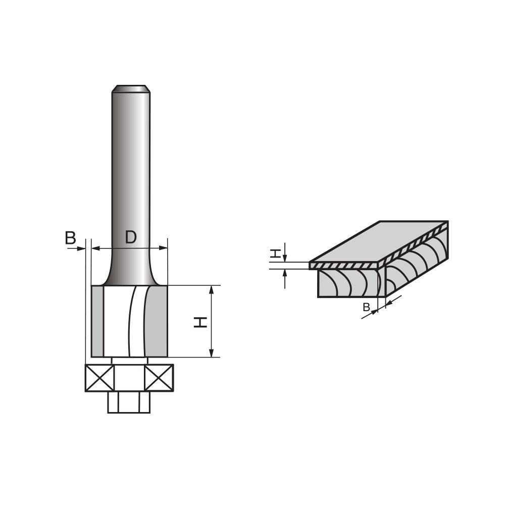 Overhang Flush Trim Router Bit - FindBuyTool