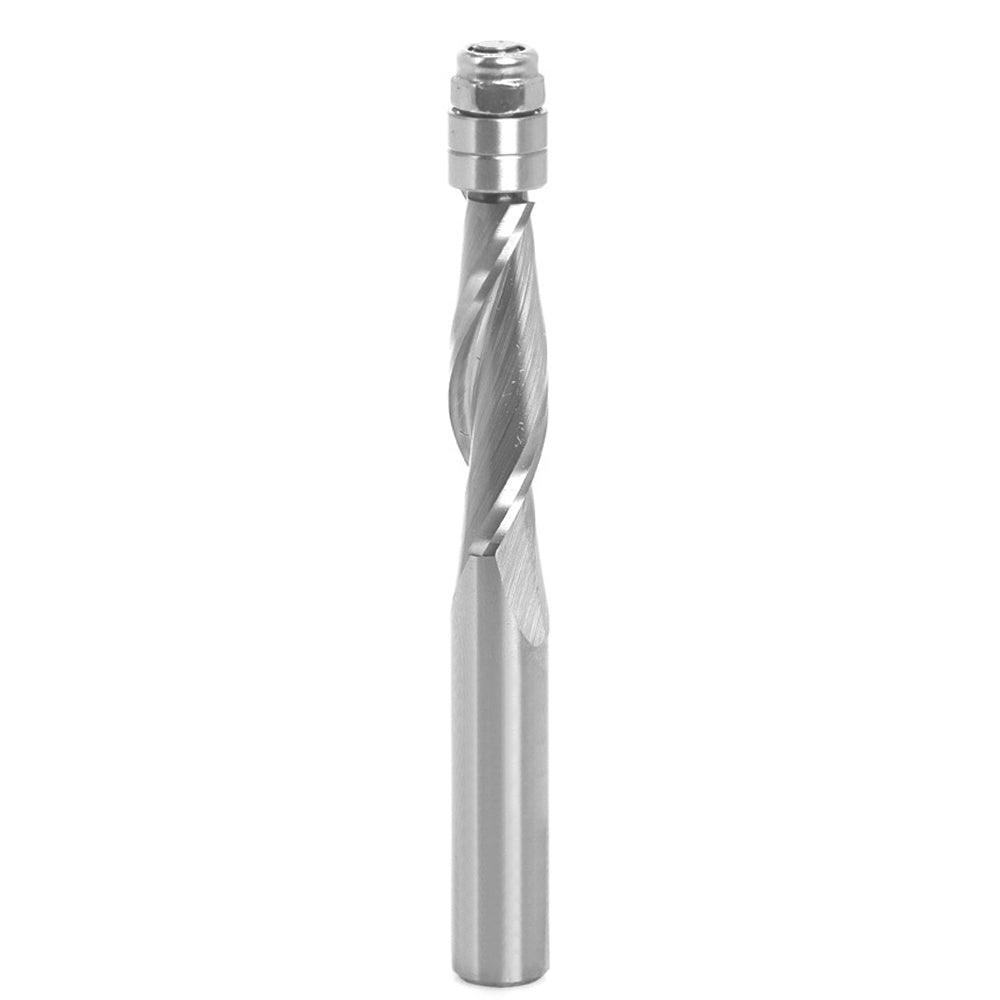 Solid Carbide Spiral Flush Trim Router Bit 8mm Shank with Bottom Bearing - FindBuyTool