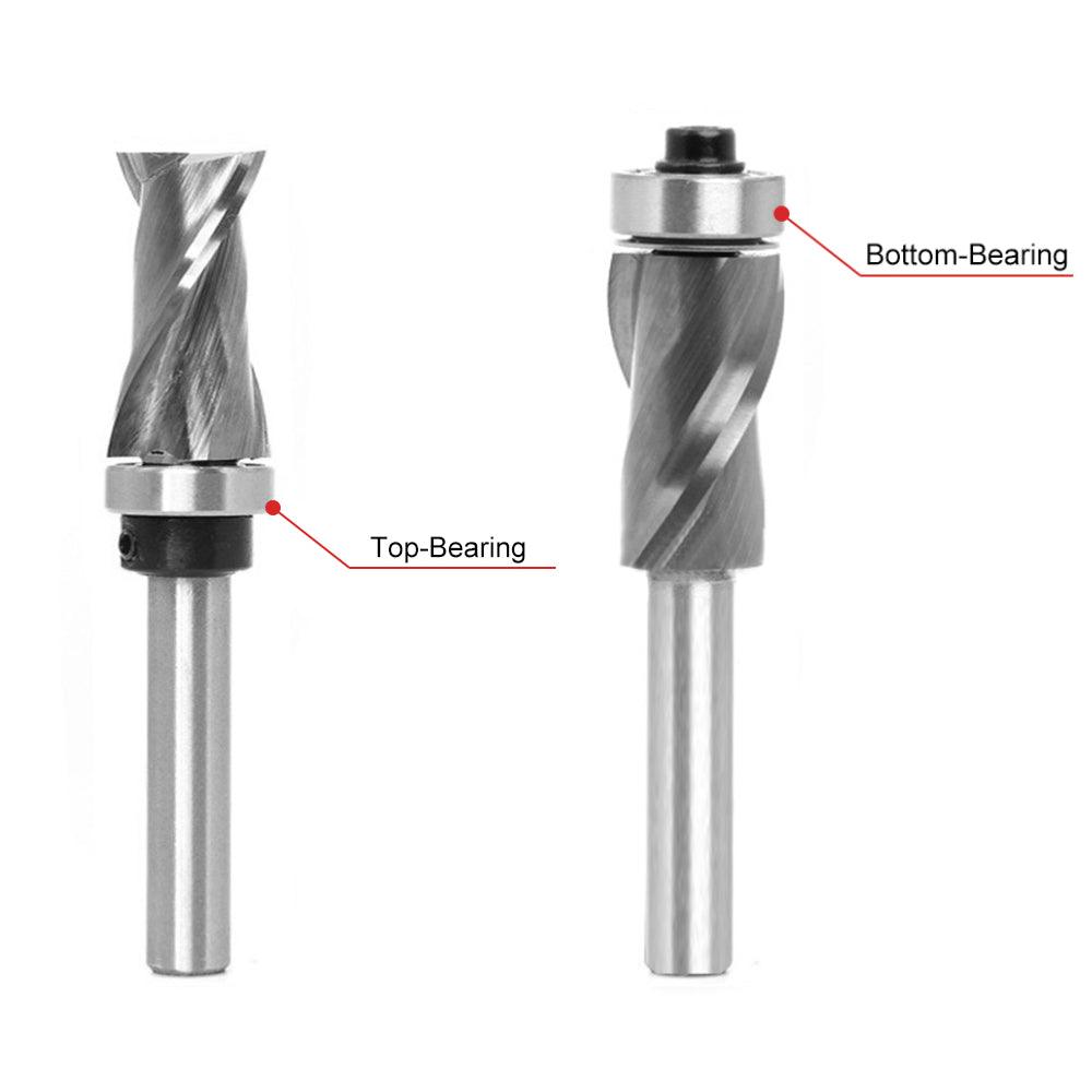 Solid Carbide Spiral Flush Trim Router Bit, Upcut - FindBuyTool
