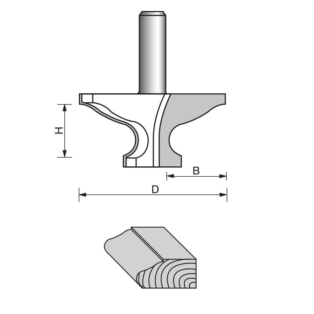 Table Edge Wavy Beading Router Bit-2005 - FindBuyTool