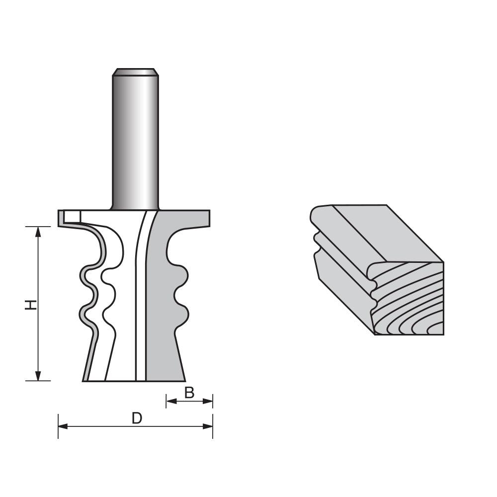Table Edge with Triple Beading Router Bit-2007 - FindBuyTool