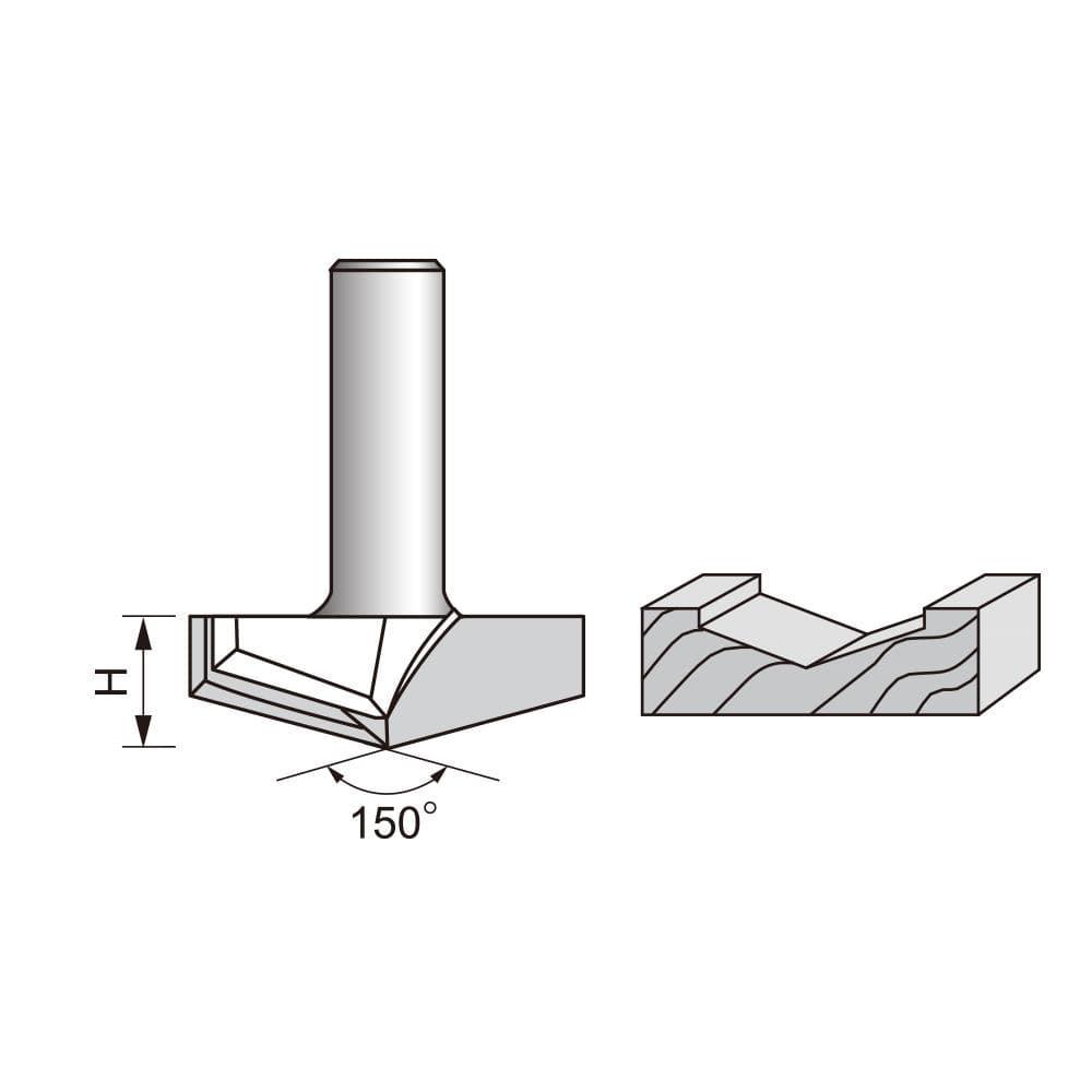 150 Degree V Groove Router Bit - FindBuyTool