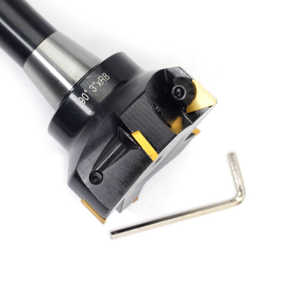 Indexable Carbide Lathe End Mill with TPG322 Carbide Inserts 3 x 6 Inch - FindBuyTool