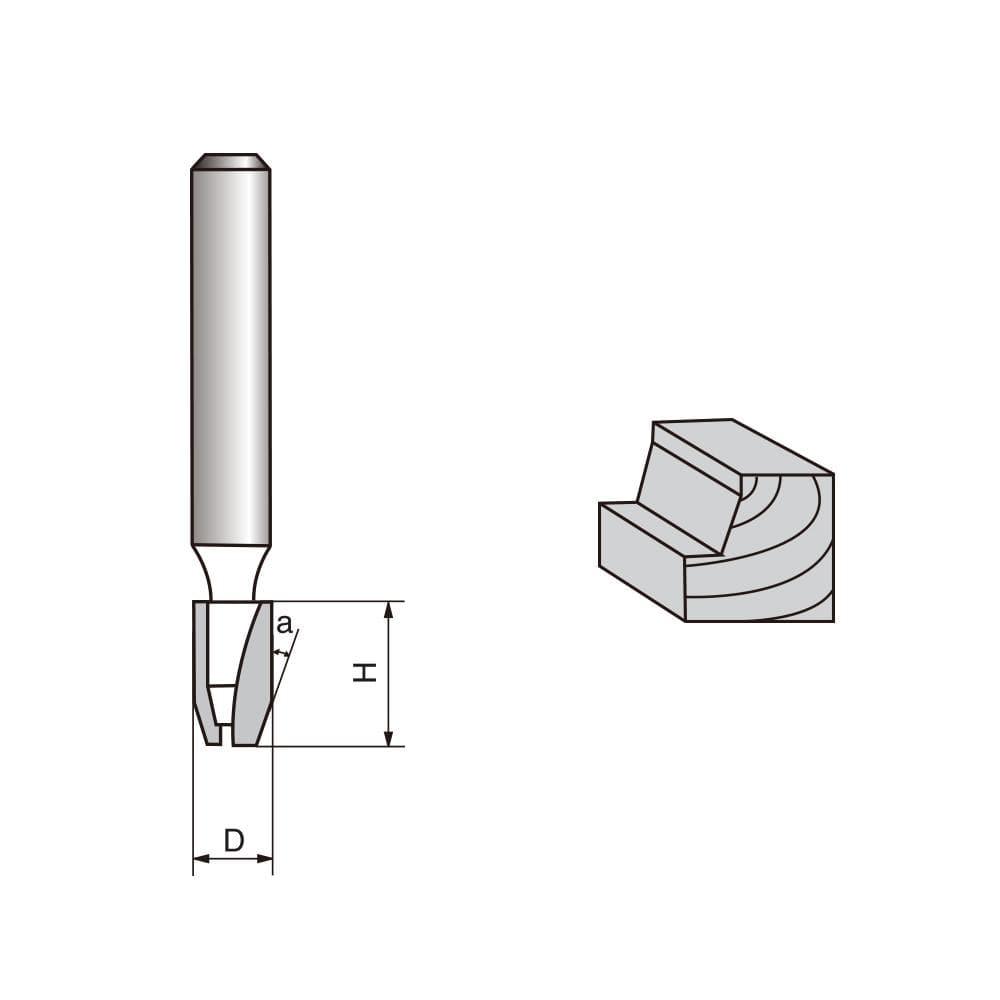 22.5 Degree Bevel Trim Router Bit - FindBuyTool