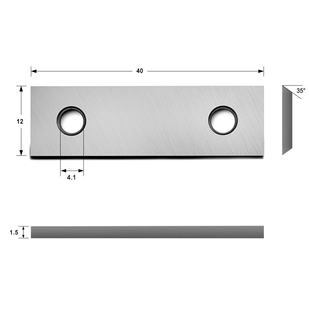 CMT 790.400.00 Indexable Carbide Insert Knife 40x12x1.5mm-35°,2-Edge - FindBuyTool