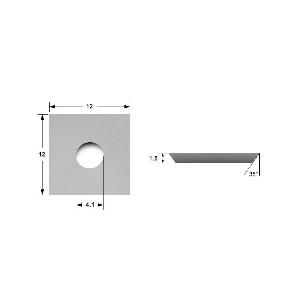 CMT Router Cutter Bit Carbide Insert Knife 12x12x1.5mm-35°, 4 Edges - FindBuyTool