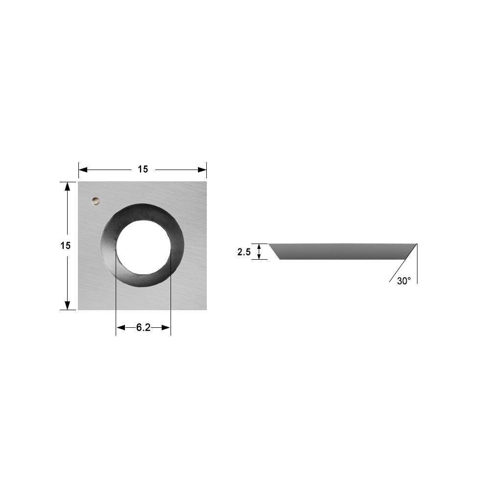 Carbide Insert Knife 15x15x2.5mm-30° for Spiral Cutterhead,4-Edge - FindBuyTool