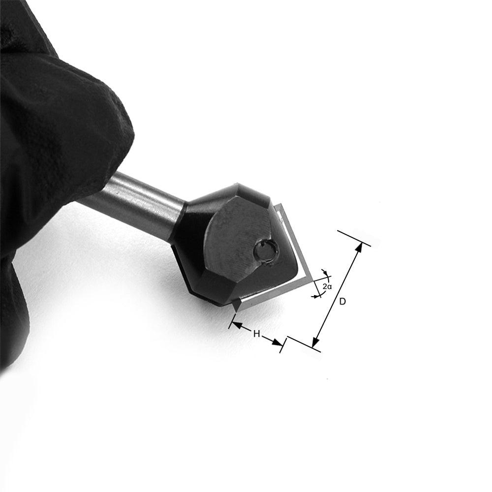 90 Degree V Groove Router Bit with Carbide Insert - FindBuyTool
