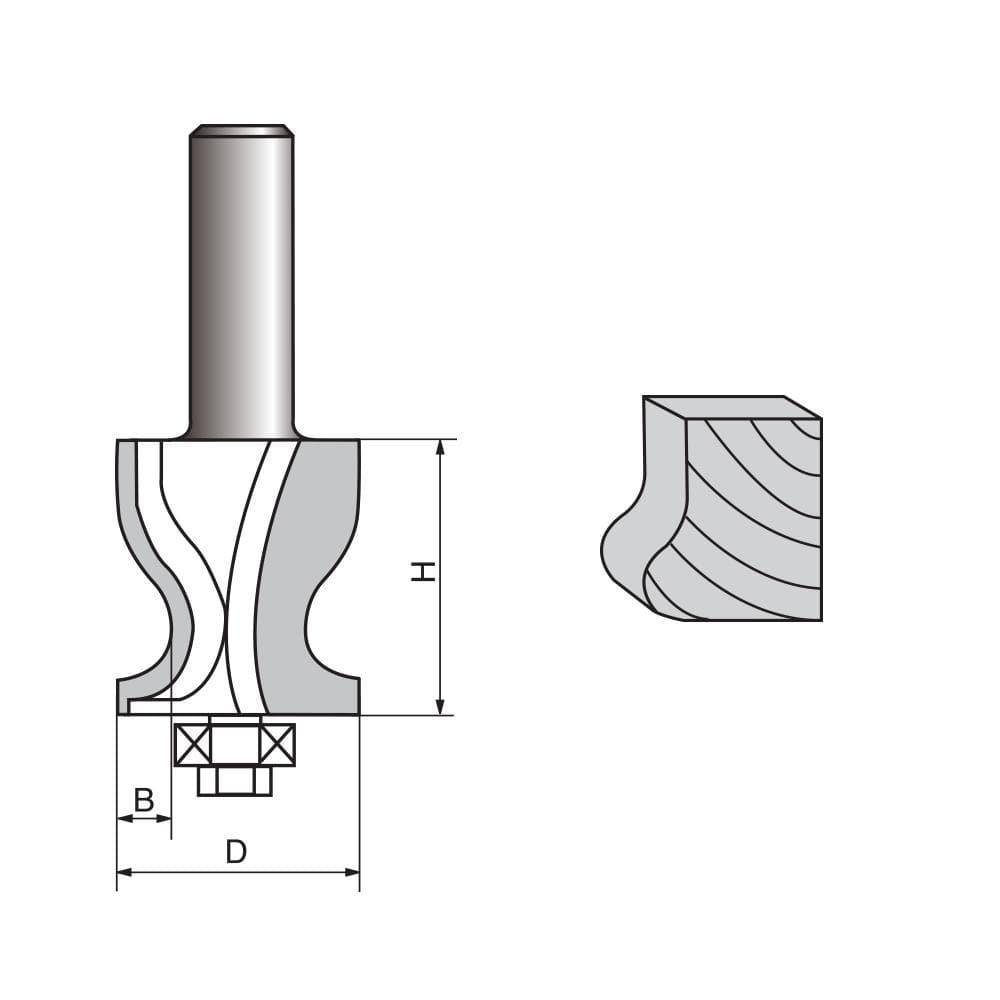 Architectural Molding Router Bit-1102 - FindBuyTool