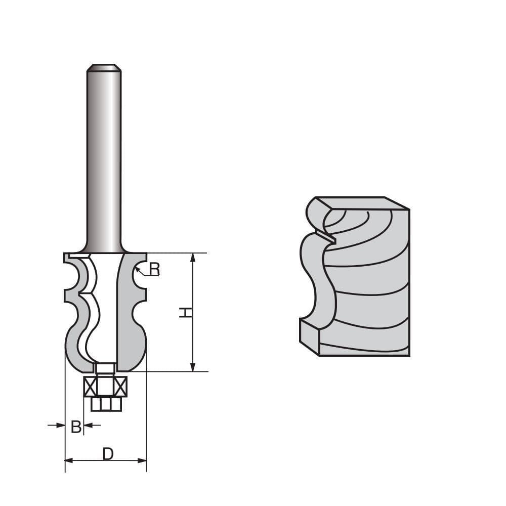 Architectural Molding Router Bit-1103 - FindBuyTool