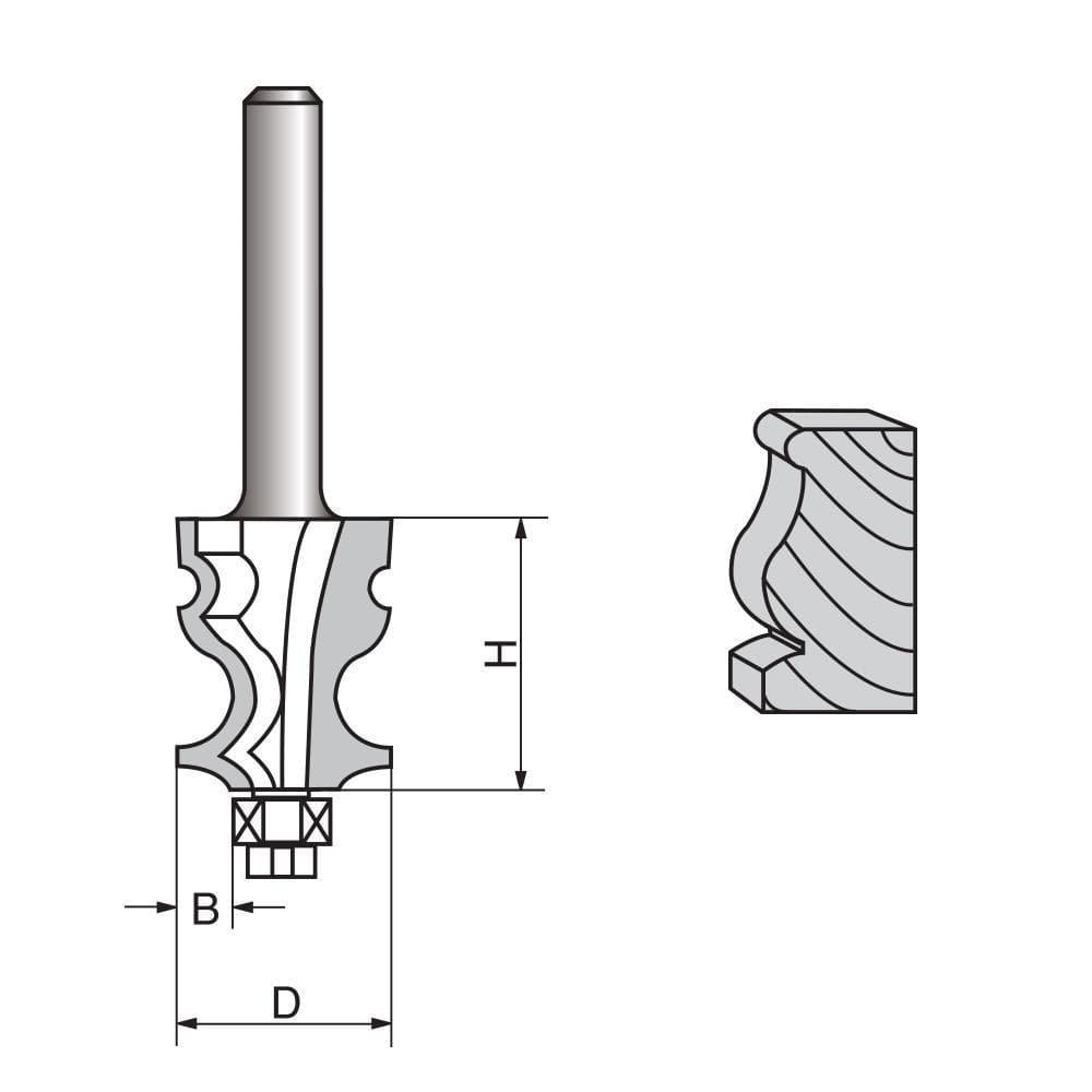 Architectural Molding Router Bit-1105 - FindBuyTool