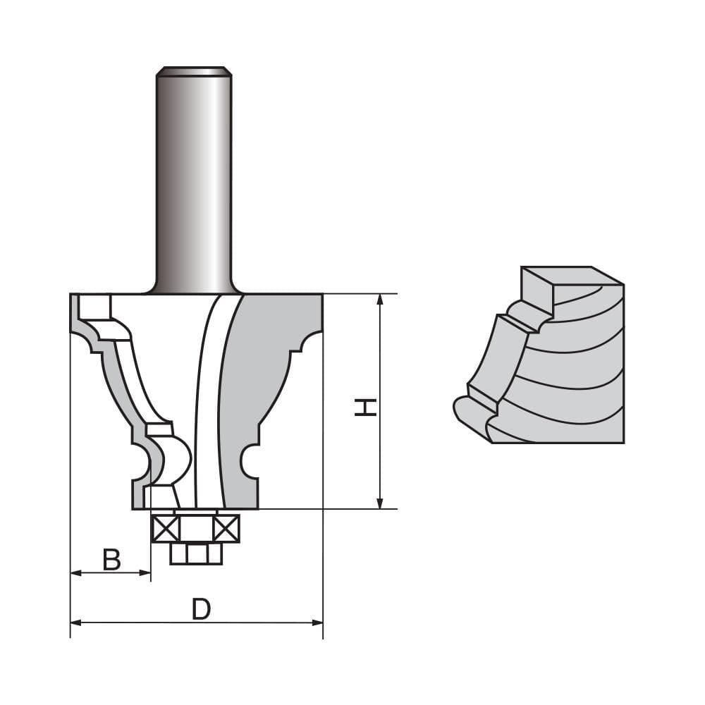 Architectural Molding Router Bit-1117 - FindBuyTool