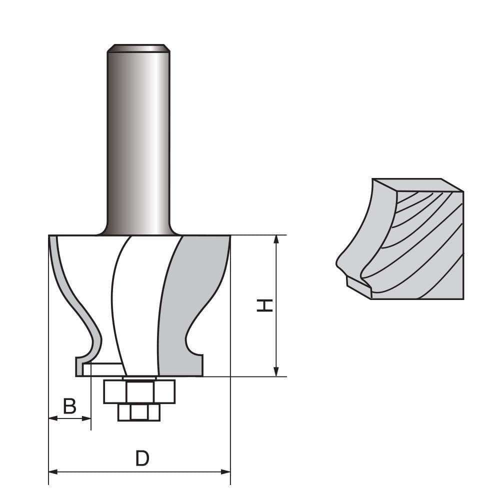 Architectural Molding Router Bit-1122 - FindBuyTool