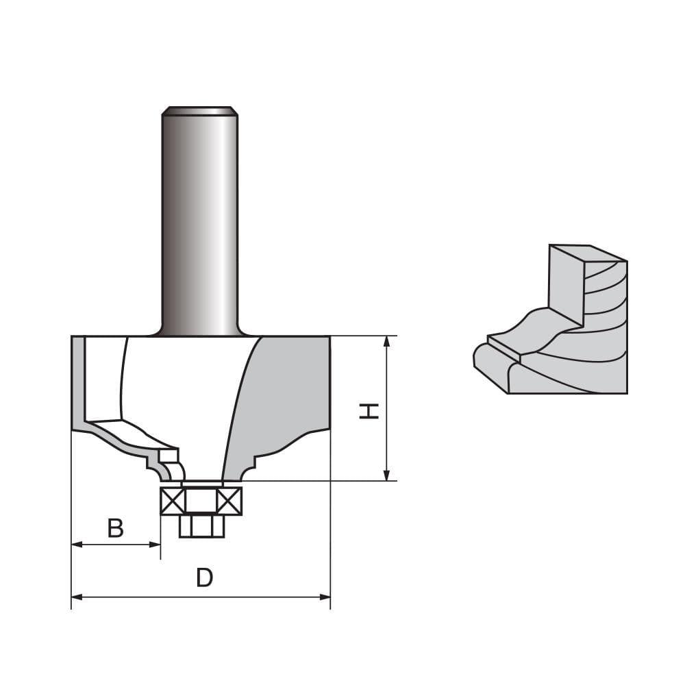 Architectural Molding Router Bit-1124 - FindBuyTool