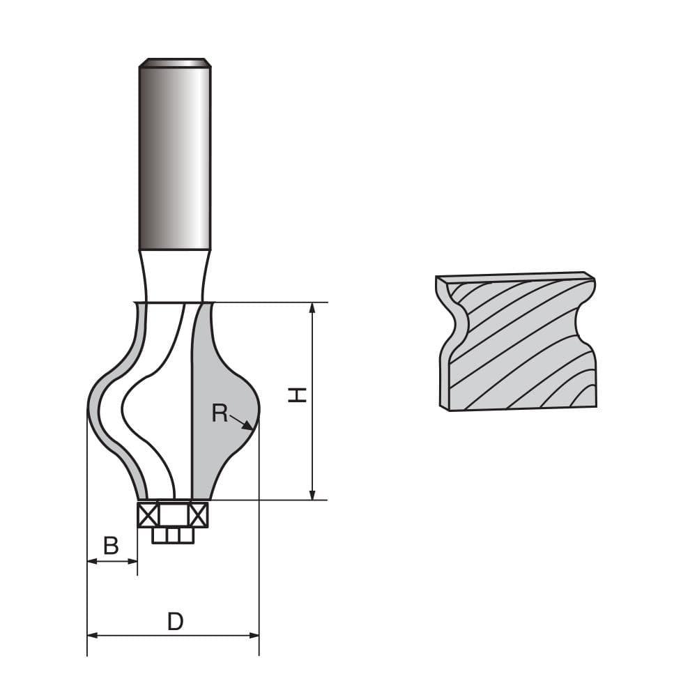 Architectural Molding Router Bit-1303 - FindBuyTool