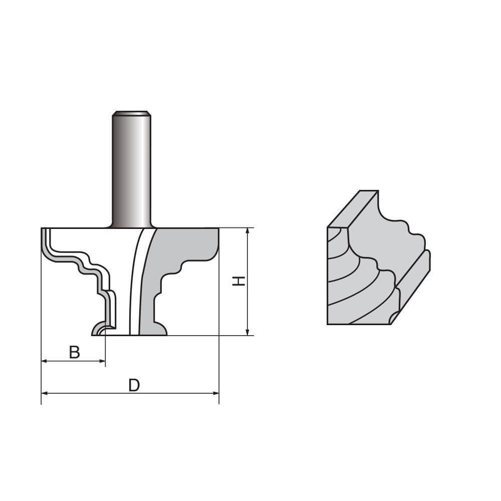 Architectural Molding Router Bit-1006 - FindBuyTool