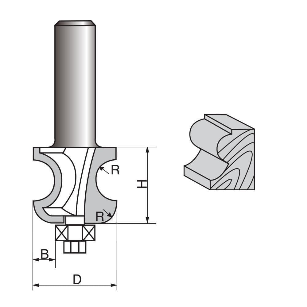 Architectural Molding Router Bit-0911 - FindBuyTool