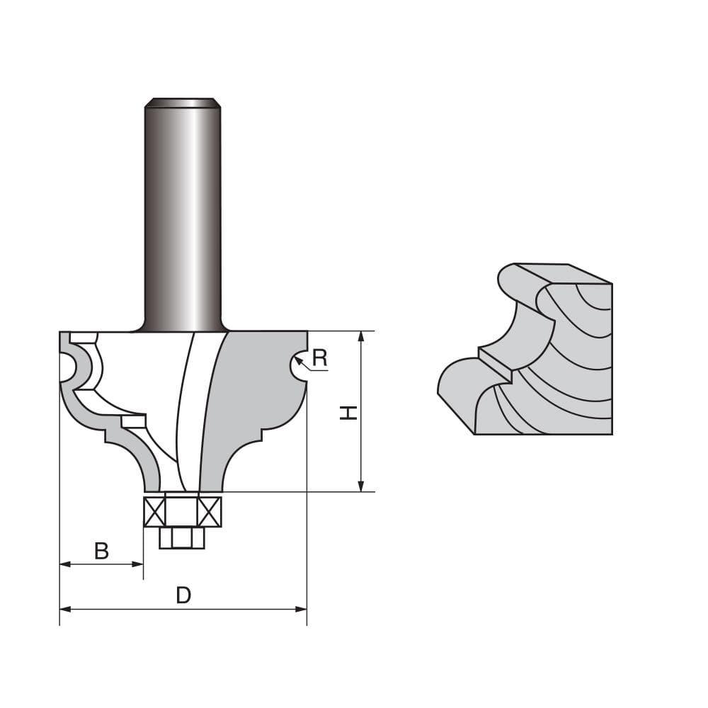 Architectural Molding Router Bit-0813 - FindBuyTool