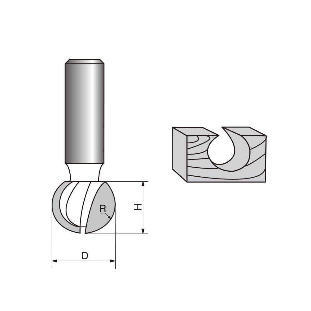 Ball End Router bit-0505 - FindBuyTool