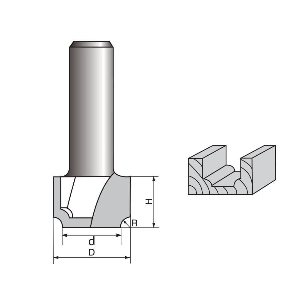 Bead Groove Flat Bottom Router bit - FindBuyTool