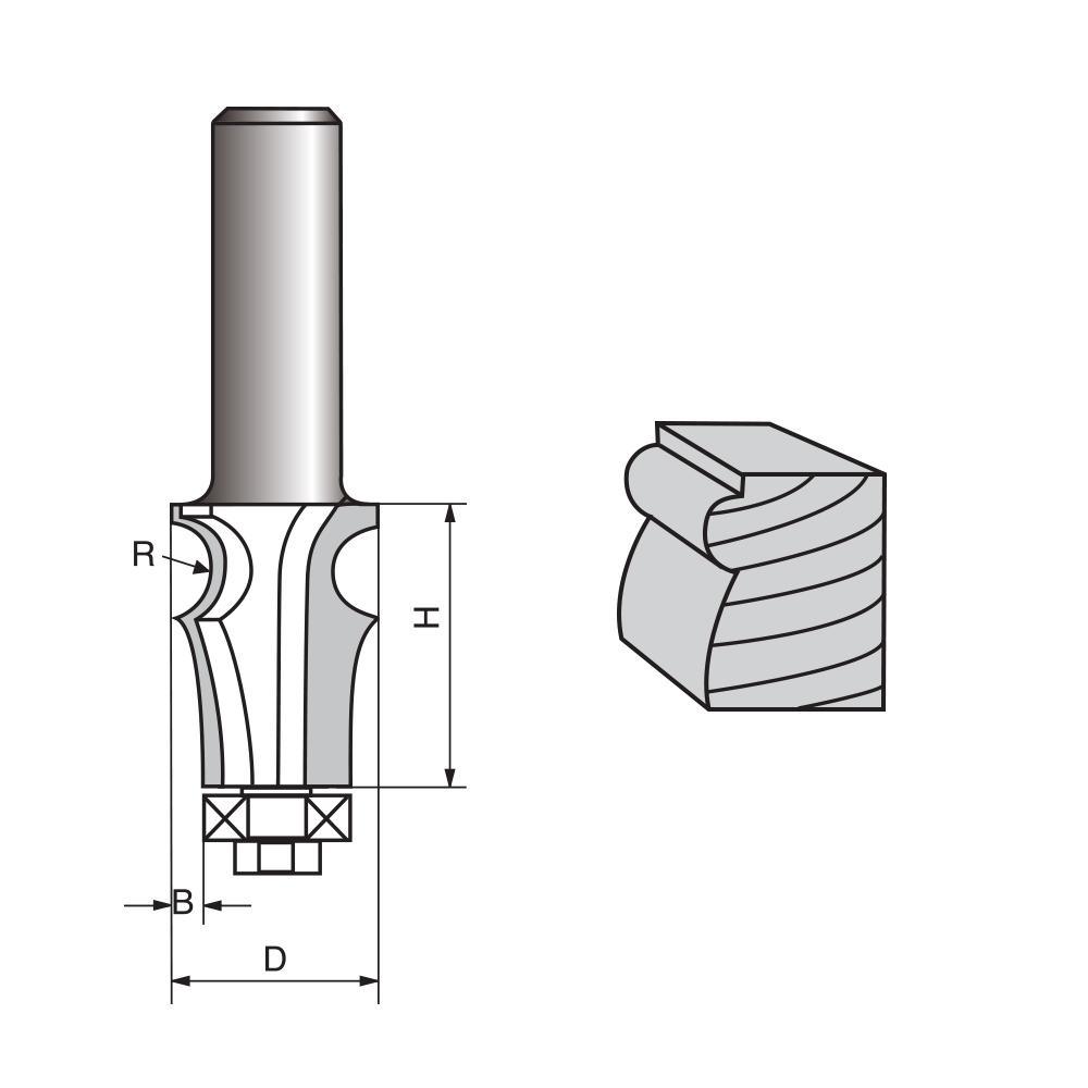 Bevel & Bead Wainscoting Router bit-0908A - FindBuyTool